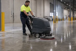 Is the surface easy to clean with standard industrial detergents?
